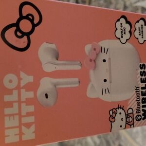Hello Kitty Wireless Earbuds - Pink and White